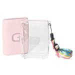 For FUJIFILM Instax mini Link 2 Crystal Hard Case Camera Bag with Shoulder Strap (Transparent)