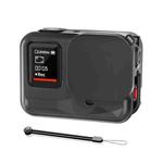 For Insta360 Ace Pro Silicone Protective Case with Wrist Strap & Lens Cover (Black)