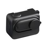 For Insta360 GO 3S Camera Charging Case Silicone Case with Lens Cap & Strap (Black)