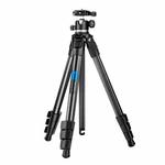 BEXIN TA254-BS30 Portable Collapsible Aluminum Alloy Camera Tripod with Head (Black)