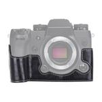 1/4 inch Thread PU Leather Camera Half Case Base for FUJIFILM X-H1 (Black)