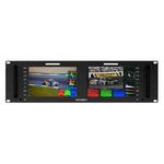 FEELWORLD D71 PLUS Dual 7 inch 3RU Rackmount Monitor 4K HDMI SDI 1920 x 1200 IPS Monitor (EU Plug)