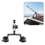 Dual-leg Car Suction Cup Mount with 1/4 inch Screw (Black)