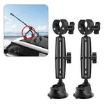 2 x Single-leg Car Suction Cup Mount Crab Clamps Set (Black)