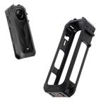 For Insta360 X5 Cold Shoe Carbon Fiber Texture ABS Plastic Protective Frame (Black)