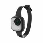 For Insta360 GO Ultra Sunnylife Expansion Band Strap Silicone Protective Cover Wristband Backpack Bicycle Stripe Cat Collar (Black)