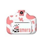 Multi-function Milk Cow WiFi Printing Camera with 2.4 inch Screen for Kids (Pink)