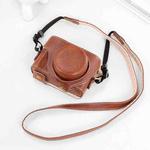For Sony ZV-1F / ZV1M2 Full Body Camera PU Leather Case Bag with Strap (Coffee)