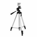 Live Broadcast Tripod 3-Section Folding Legs Aluminum Alloy Tripod Mount with U-Shape Three-Dimensional Tripod Head & Phone Clamp for DSLR & Digital Camera, Adjustable Height: 47.5-133cm