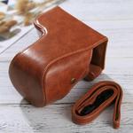 Full Body Camera PU Leather Case Bag with Strap for Sony ILCE-6500 / A6500 (Brown)