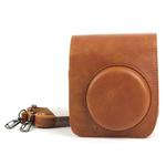 PU Leather Camera Protective bag for FUJIFILM Instax Mini 90 Camera, with Adjustable Shoulder Strap(Brown)