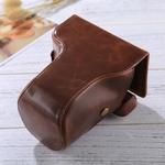 Full Body Camera PU Leather Case Bag with Strap for FUJIFILM X-E3 (18-55mm / XF 23mm Lens)(Coffee)