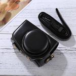 Full Body Camera PU Leather Camera Case Bag with Strap for Canon PowerShot G7 X Mark II (Black)