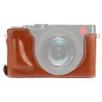 1/4 inch Thread PU Leather Camera Half Case Base for Leica DLUX TYP 109 (Brown)