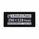 Waveshare 2.9 inch 296 x 128 Pixel 5-Points Capacitive Touch Black / White E-Paper E-Ink Display HAT for Raspberry Pi Pico, SPI Interface