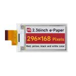 Waveshare 2.36 inch 296 x 168 Red Yellow Black White E-Paper (G) Raw Display Panel