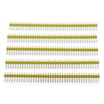 5 PCS 40-pin 2.54mm Breakaway Straight Male PCB Header(Yellow)