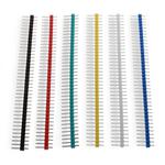 6 PCS 40-pin 2.54mm Breakaway Straight Male PCB Header - Colormix