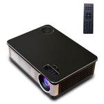 A76 5.8 inch Single LCD Display Panel 1280x768P Smart Projector with Remote Control, Android 6.0, Support AV / VGA / HDMI / USBX2 / SD Card /Audio (Black)
