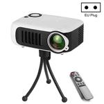 A2000 Portable Projector 800 Lumen LCD Home Theater Video Projector, Support 1080P, EU Plug (White)