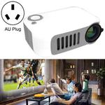 A2000 1080P Mini Portable Smart Projector Children Projector, AU Plug(White Grey)