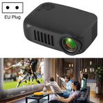 A2000 1080P Mini Portable Smart Projector Children Projector, EU Plug(Black)