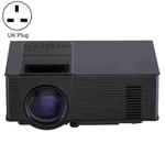 VS-314 Mini Projector 1500ANSI LM LED 800x480 WVGA Multimedia Video Projector, Support VGA / HDMI / USB / TF Card / AV /TV Interfaces, Projecting Distance: 1.2-5m(Black)