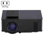 VS-314 Mini Projector 1500ANSI LM LED 800x480 WVGA Multimedia Video Projector, Support VGA / HDMI / USB / TF Card / AV /TV Interfaces, Projecting Distance: 1.2-5m(Black)