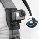 RUIGPRO Hook and Loop Fastener Backpack Rec-Mounts Clip Clamp Mount with Screw for GoPro HERO9 Black / HERO8 Black /7 /6 /5 /5 Session /4 Session /4 /3+ /3 /2 /1, DJI Osmo Action, Xiaoyi and Other Action Cameras(Black)