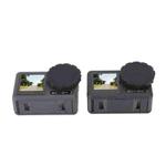 For DJI Osmo Action 3 / 4 Sunnylife 2pcs Scratch-resistant Camera Lens Cap Cover (Black)