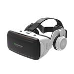 VR SHINECON G06E Virtual Reality 3D Video Glasses Suitable for 4.7 inch - 6.1 inch Smartphone with Headset (White)