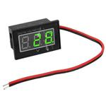 V40D 2 Wires Green Light Display Mini Waterproof IPX4 Digital Voltage Meter, Measure Voltage: DC 2.5-30V