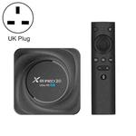 X88 Pro 20 4K Smart TV BOX Android 11.0 Media Player with Voice Remote Control, RK3566 Quad Core 64bit Cortex-A55 up to 1.8GHz, RAM: 8GB, ROM: 64GB, Support Dual Band WiFi, Bluetooth, Ethernet, UK Plug