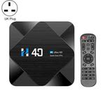 H40 6K HDR Smart TV BOX Android 10.0 Media Player with Remote Control, Quad Core Allwinner H616, RAM: 2GB, ROM: 16GB, 2.4GHz/5GHz WiFi, UK Plug