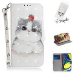 3D Painting Pattern Coloured Drawing Horizontal Flip Leather Case with Holder & Card Slots & Wallet for Galaxy M40 / A60(Cute Cat)