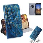 Painting Pattern Coloured Drawing Horizontal Flip Leather Case with Holder & Card Slots & Wallet for Google Pixel 3a(Apricot Flower)