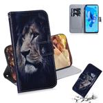 Painting Pattern Coloured Drawing Horizontal Flip Leather Case with Holder & Card Slots & Wallet for Huawei Honor 20 Pro(Lion)