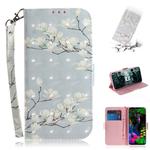 3D Painting Pattern Coloured Drawing Horizontal Flip Leather Case with Holder & Card Slots & Wallet For LG G8 ThinQ(Mognolia)