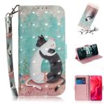 3D Painting Pattern Coloured Drawing Horizontal Flip Leather Case with Holder & Card Slots & Wallet For Huawei nova 4(Black White Cat)