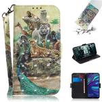 3D Painting Pattern Coloured Drawing Horizontal Flip Leather Case with Holder & Card Slots & Wallet For Huawei Y7 Prime (2019) with Fingerprint / Y7 Pro (2019) / Enjoy 9(Zoo)