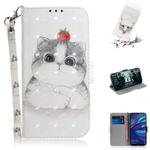3D Painting Pattern Coloured Drawing Horizontal Flip Leather Case with Holder & Card Slots & Wallet For Huawei Y7 Prime (2019) with Fingerprint / Y7 Pro (2019) / Enjoy 9(Cute Cat)