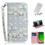 3D Painting Pattern Coloured Drawing Horizontal Flip Leather Case with Holder & Card Slots & Wallet For Motorola Moto G7 Play(Mognolia)