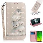 3D Painting Pattern Coloured Drawing Horizontal Flip Leather Case with Holder & Card Slots & Wallet For Motorola Moto G7 Power(Three Squirrels)