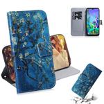 Painting Pattern Coloured Drawing Horizontal Flip Leather Case with Holder & Card Slots & Wallet for LG Q60(Apricot Flower)