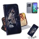 Painting Pattern Coloured Drawing Horizontal Flip Leather Case with Holder & Card Slots & Wallet for LG Q60(Lion)