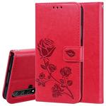 Rose Embossed Horizontal Flip PU Leather Case with Holder & Card Slots & Wallet for Huawei Honor 20(Red)