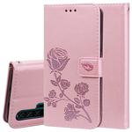 Rose Embossed Horizontal Flip PU Leather Case with Holder & Card Slots & Wallet for Huawei Honor 20 Pro(Rose Gold)