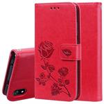 Rose Embossed Horizontal Flip PU Leather Case with Holder & Card Slots & Wallet for Xiaomi Redmi 7A(Red)