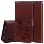 Rose Embossed Horizontal Flip PU Leather Case with Holder & Card Slots & Wallet for Xiaomi Redmi 7A(Brown)