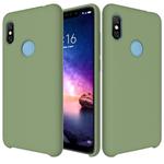 Solid Color Liquid Silicone Dropproof Protective Case for Xiaomi Redmi Note 6 Pro(Green)
